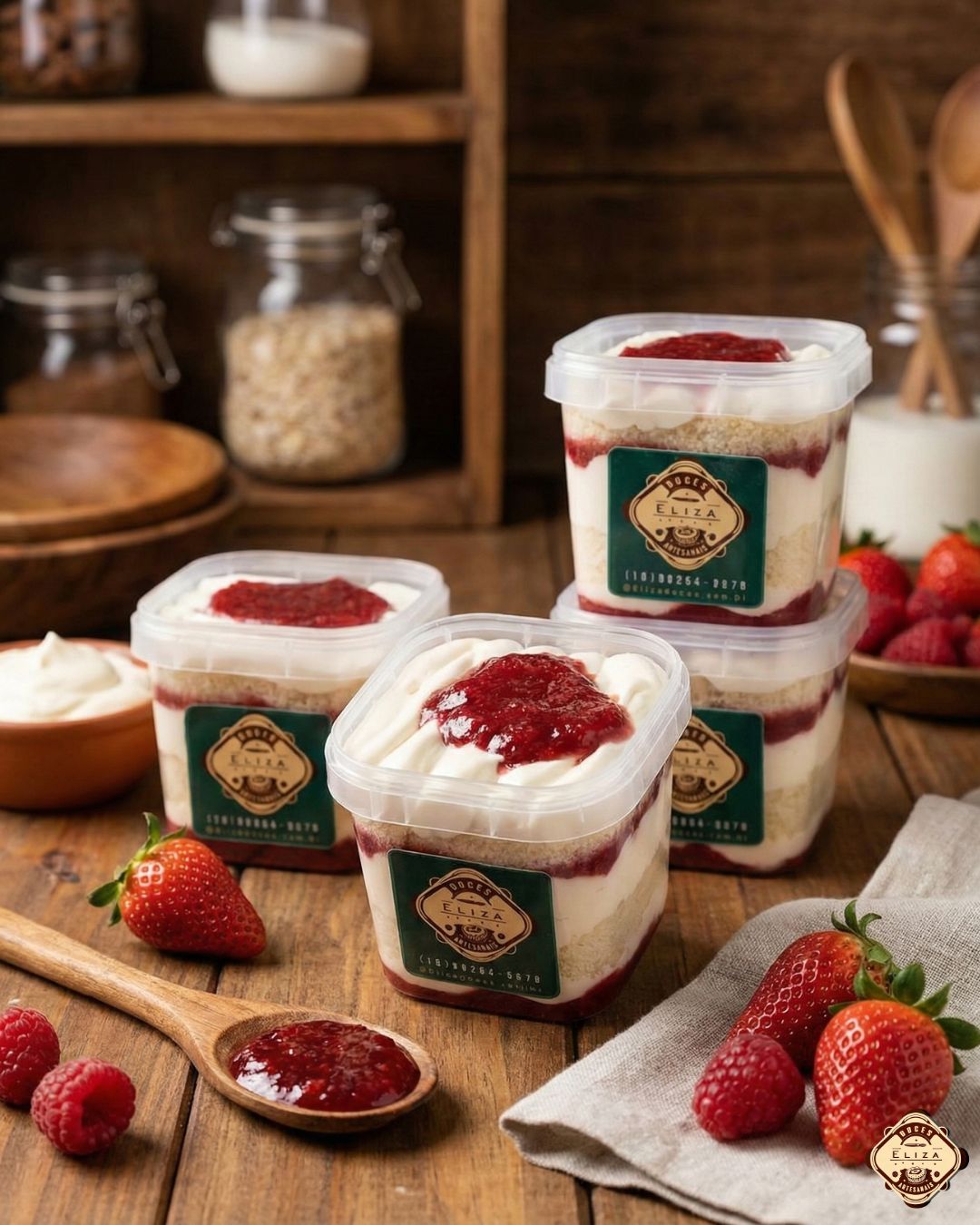 Ninho com Geléia de Morango